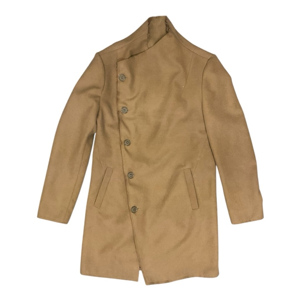 🧥 SWBZ Made in Italy Asymmetrical Camel Coat | EU 48 Medium |